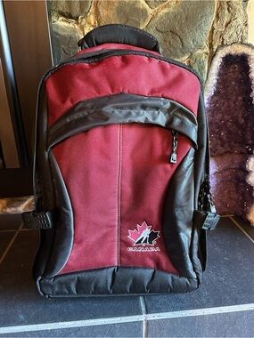Hockey Canada rolling backpack . Backpack with wheels